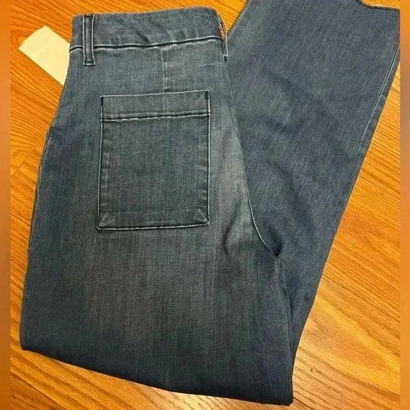 NWT Frank & Eileen Kinsale Performance Crop Pants Jeans Blue 4